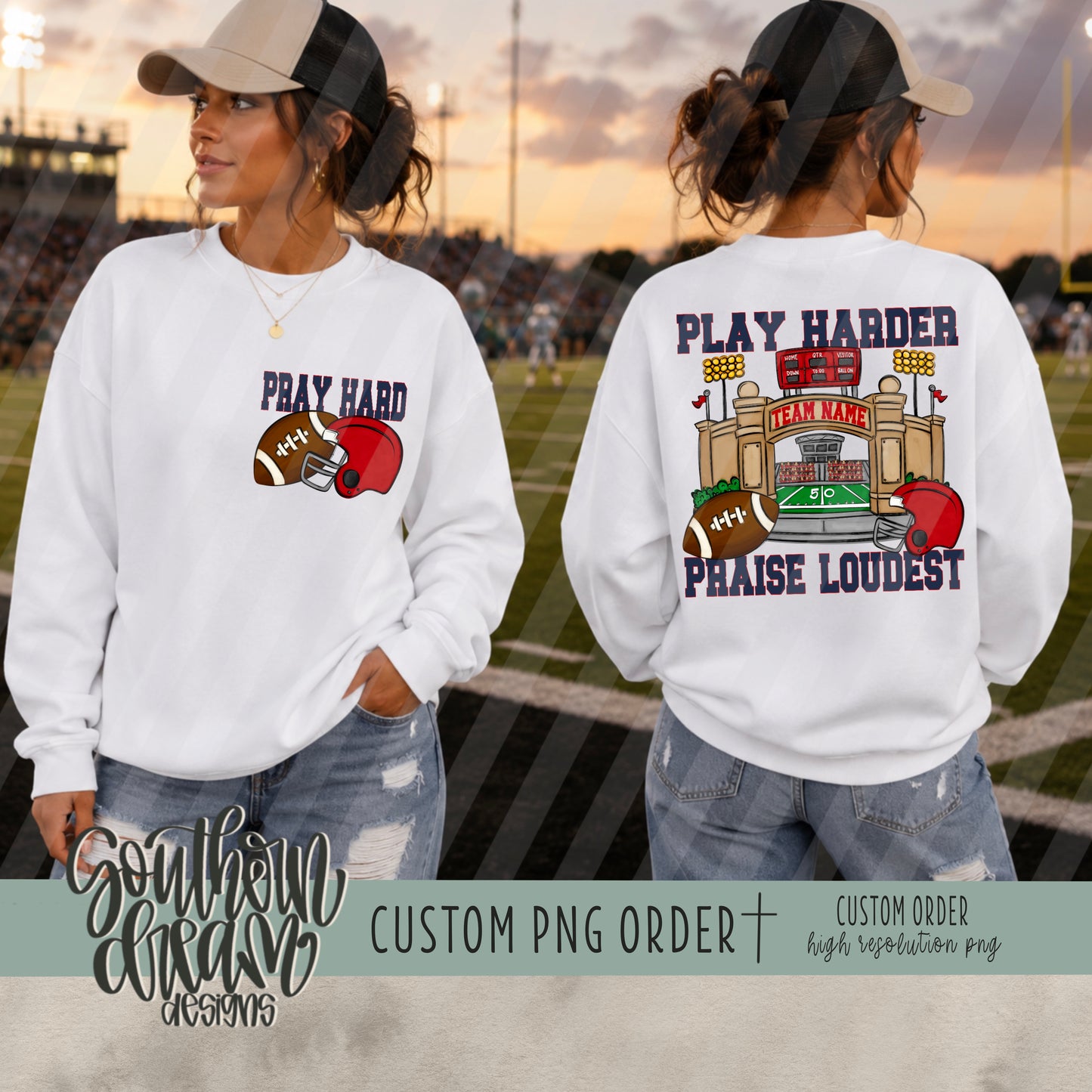 Faith Football Spirit Wear (CUSTOM) (Front & Back)