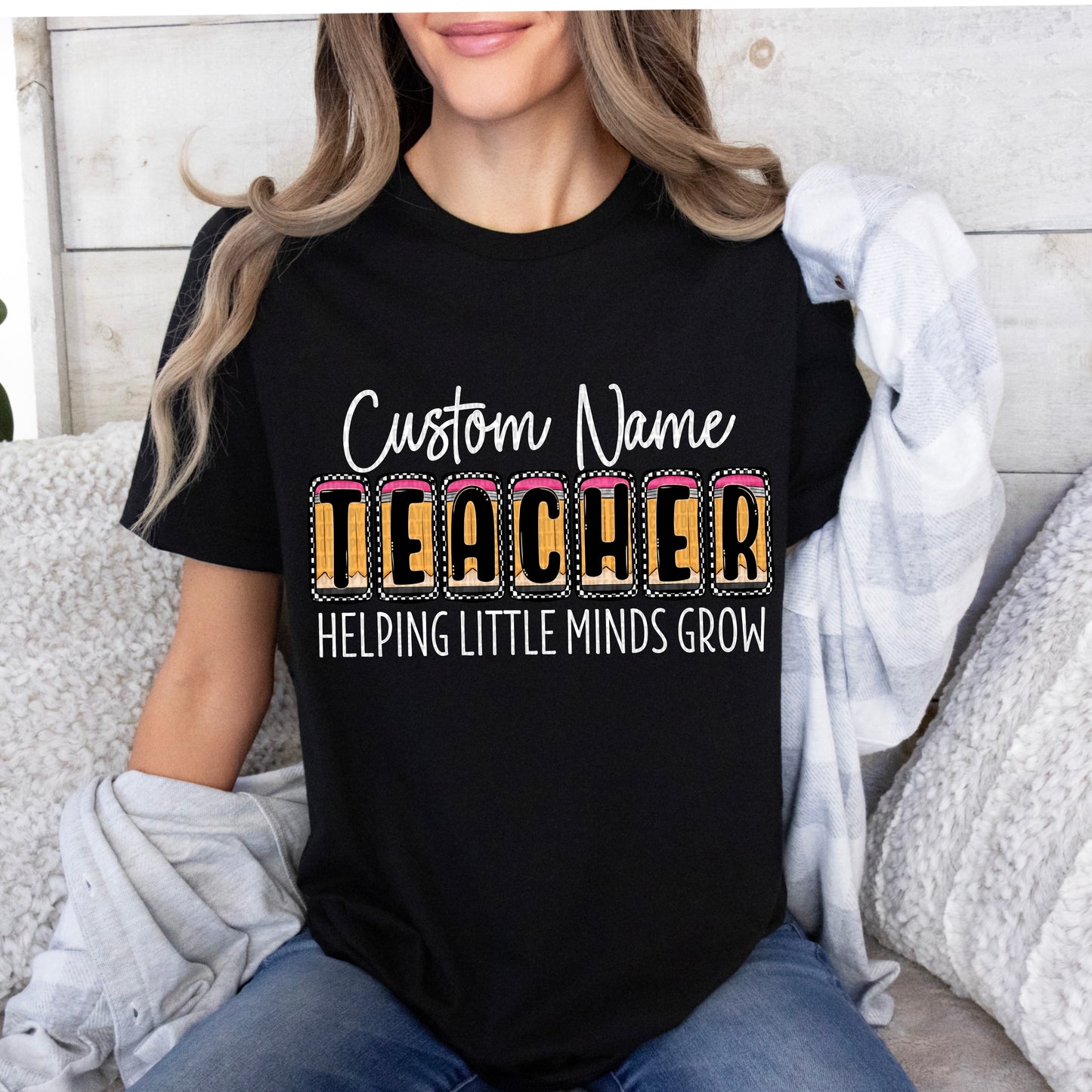 Custom Teacher Helping Little Minds Grow