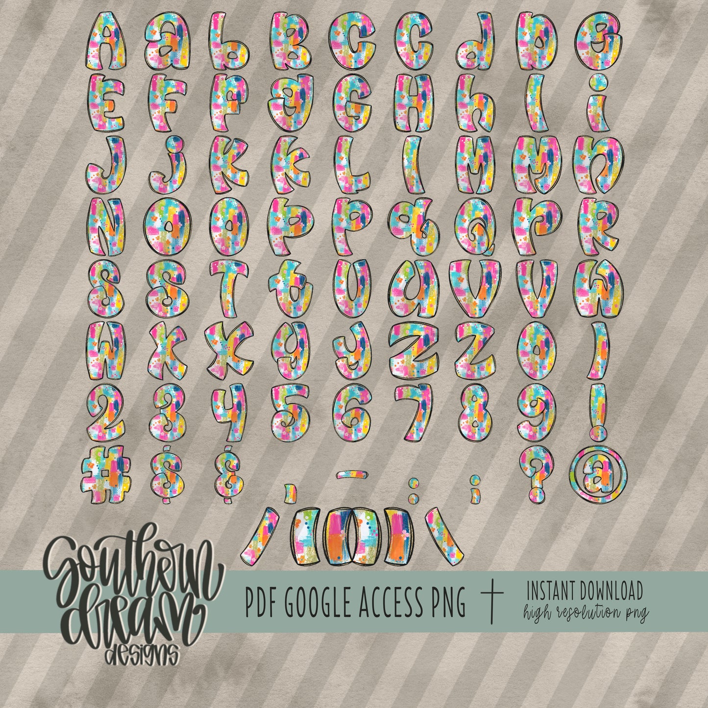 Daisy Daydream Alpha (3 Sets Aa-Zz, 0-9, Special Characters)