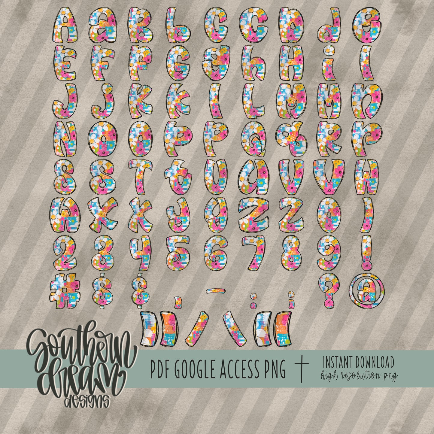 Daisy Daydream Alpha (3 Sets Aa-Zz, 0-9, Special Characters)