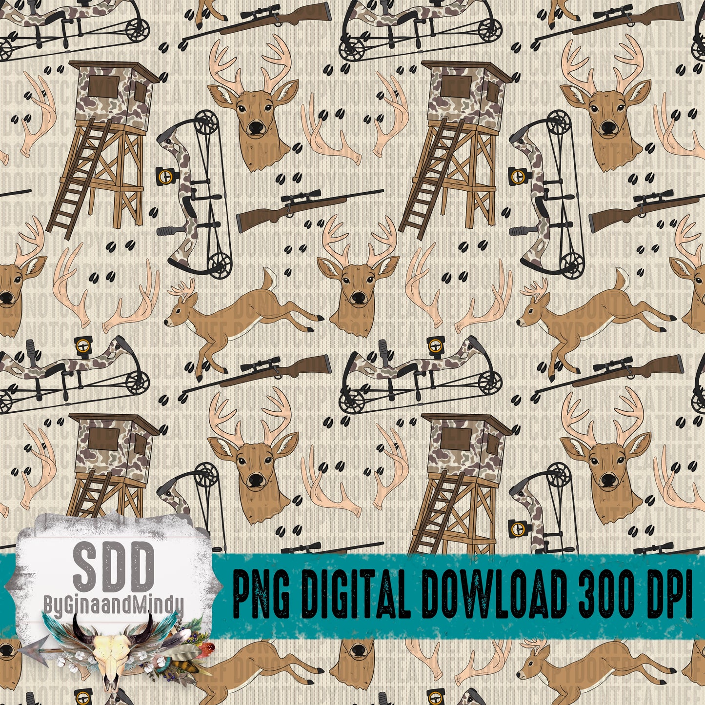 Deer Hunting Seamless Bundle