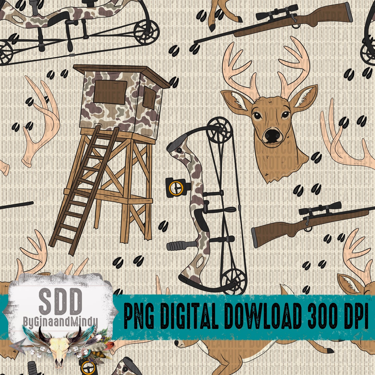 Deer Hunting Seamless Bundle