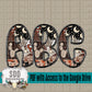 Desert Western Faux Embroidery (1 Set Uppercase & Lowercase, 0-9, + Special Characters)
