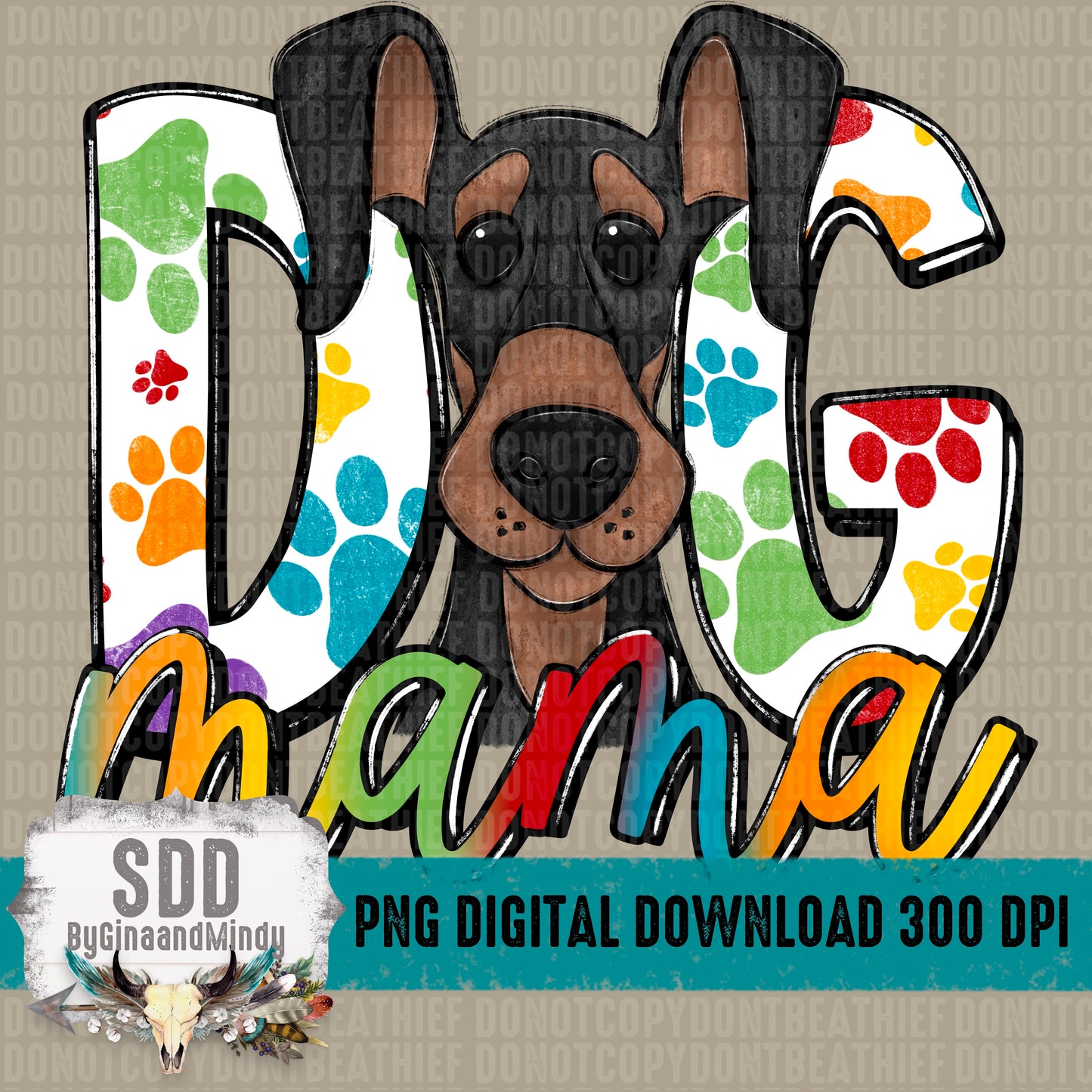 Dog Mama Doberman