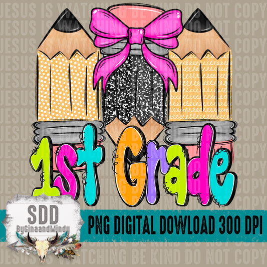 Doodle Pencil Collection Girl; 1st Grade
