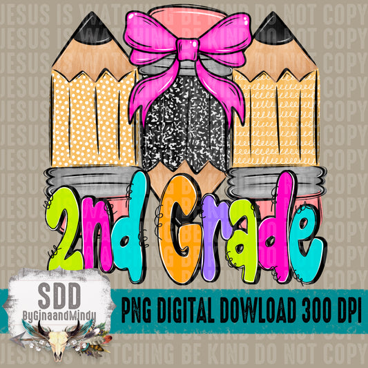 Doodle Pencil Collection Girl; 2nd Grade