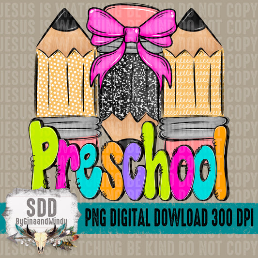Doodle Pencil Collection Girl; Preschool