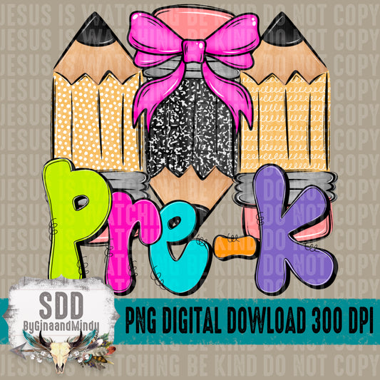 Doodle Pencil Collection Girl; Pre K