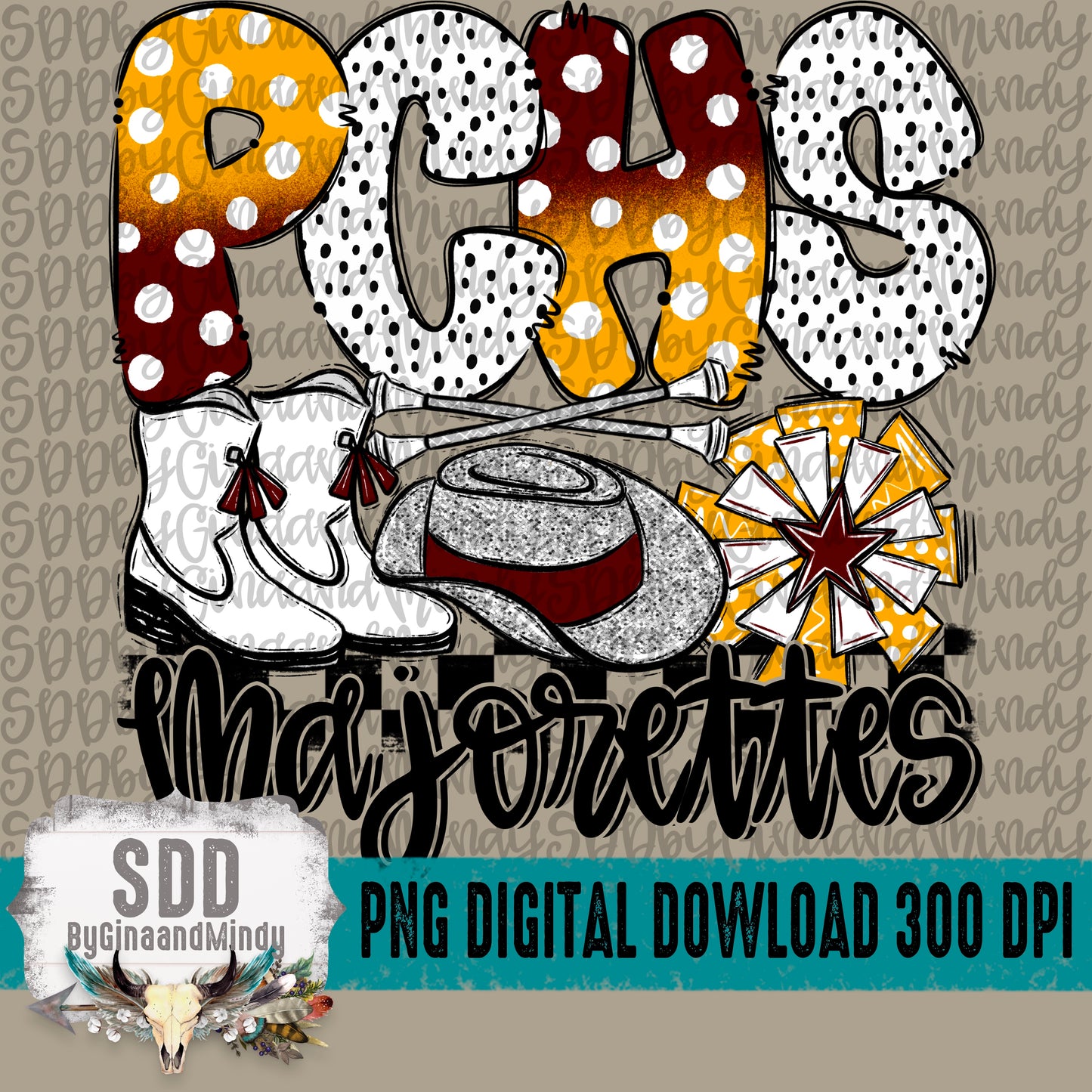 Doodle Letters DRILL TEAM CUSTOM