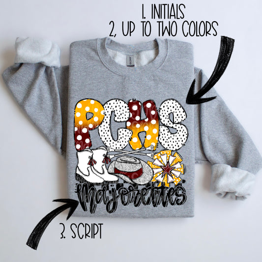 Doodle Letters DRILL TEAM CUSTOM