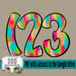 Electric Glitter Alpha (1 Set Uppercase, Lowercase, 0-9, Special Characters)