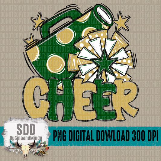 Cheer Bundle; Forest Green & Vegas Gold
