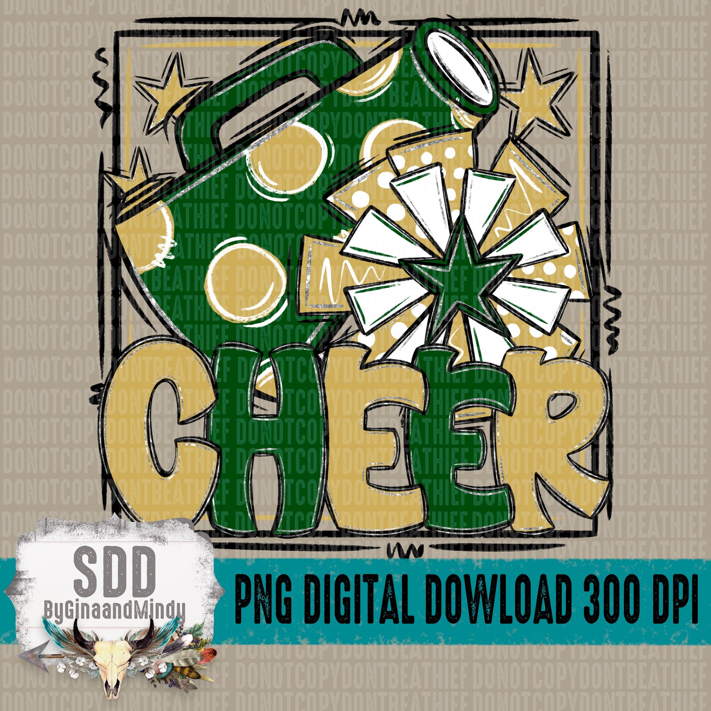Cheer Bundle; Forest Green & Vegas Gold