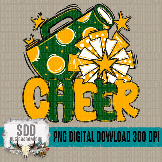 Cheer Bundle; Forest Green & Yellow Gold