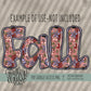 Fall Floral Dottie Doodle Alpha (1 Set Aa-Zz, 0-9, Special Characters)
