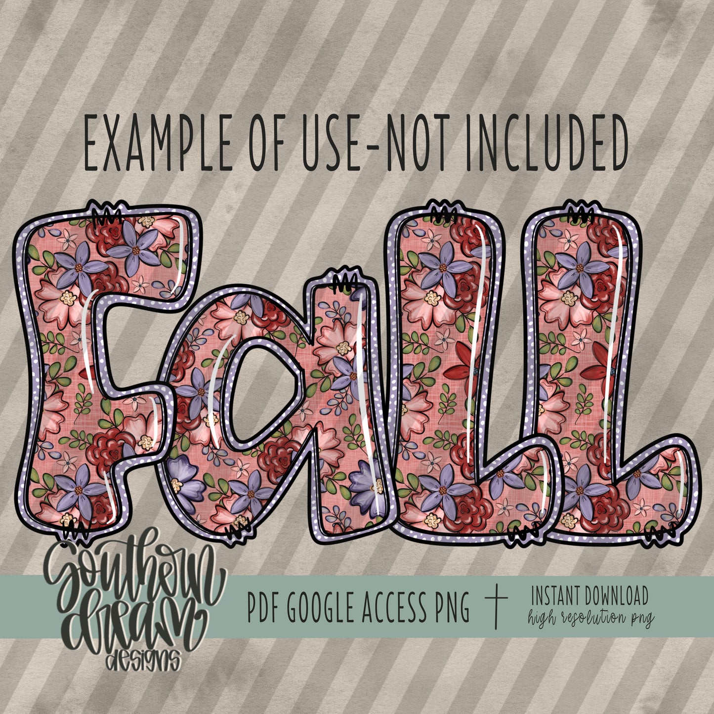 Fall Floral Dottie Doodle Alpha (1 Set Aa-Zz, 0-9, Special Characters)