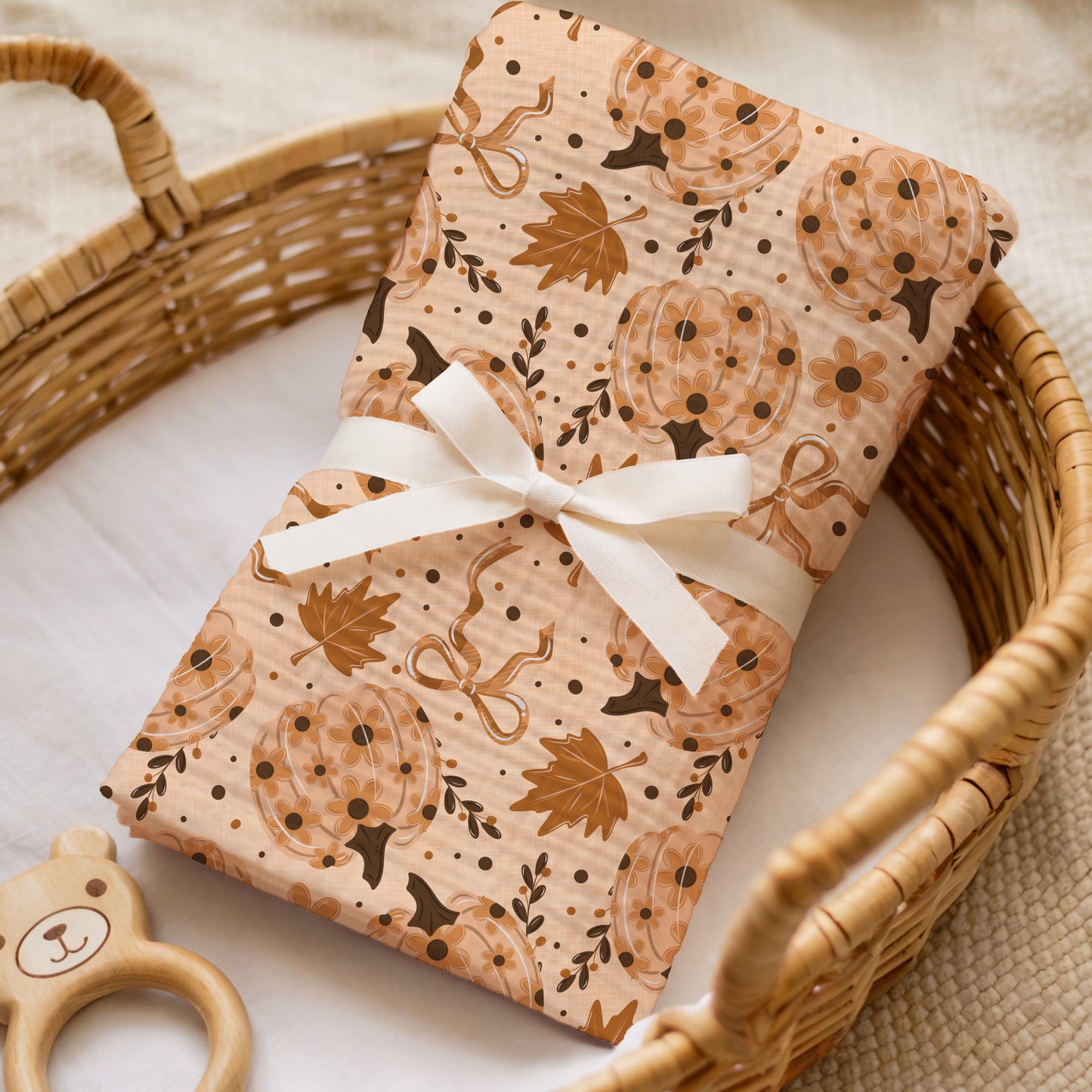Fall Floral Pumpkins Seamless Bundle