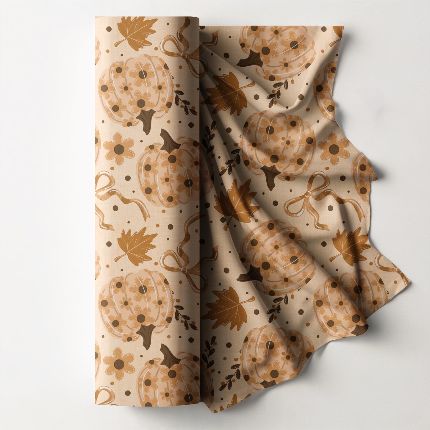 Fall Floral Pumpkins Seamless Bundle