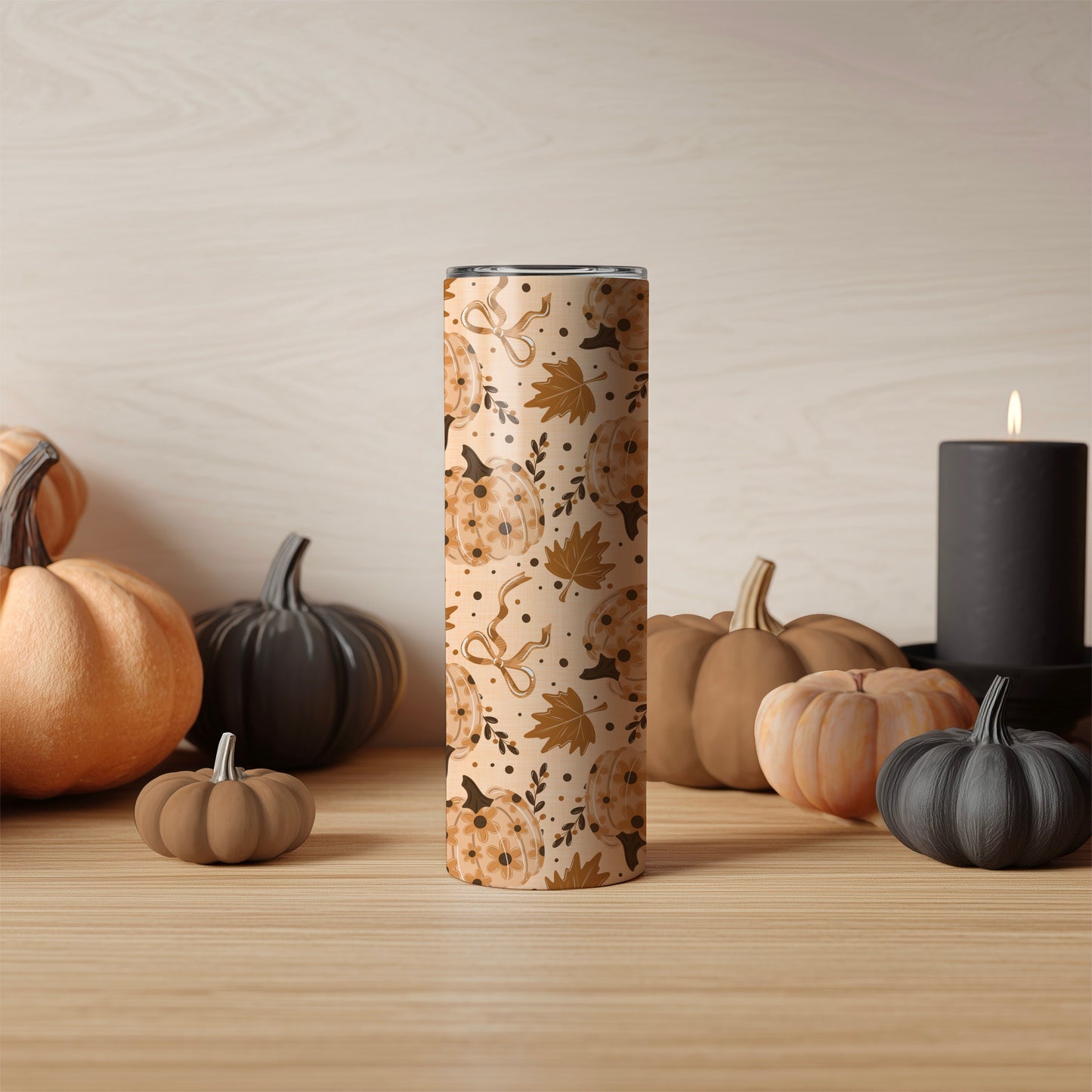 Fall Floral Pumpkins Seamless Bundle