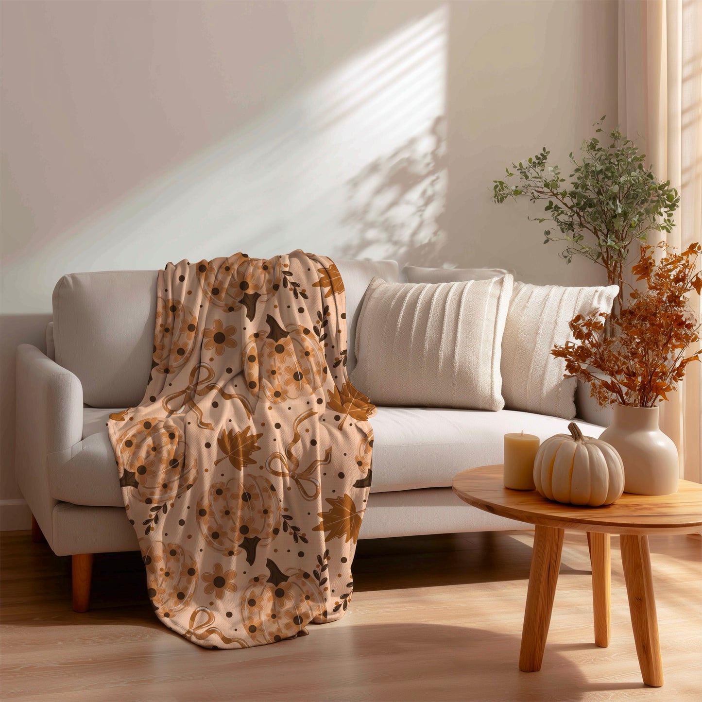 Fall Floral Pumpkins Seamless Bundle