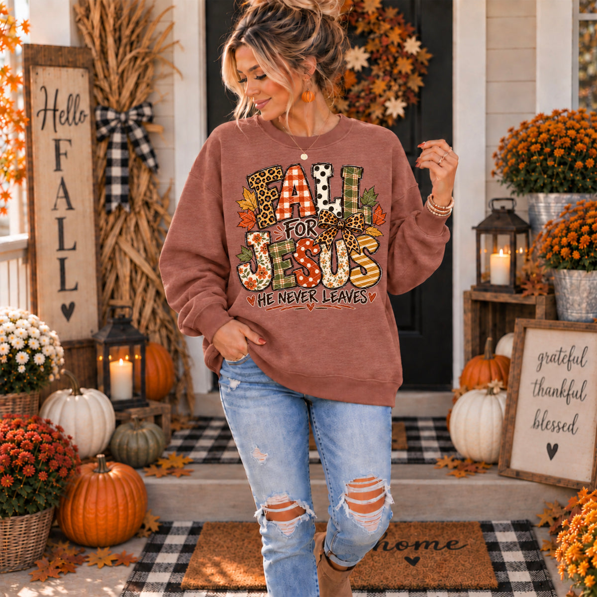 Fall for Jesus He Never Leaves