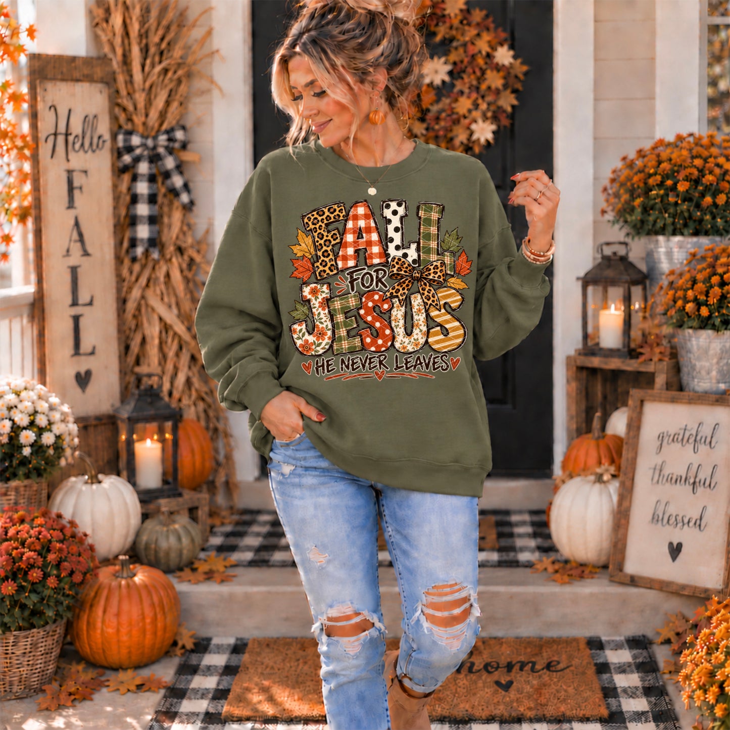 Fall for Jesus He Never Leaves