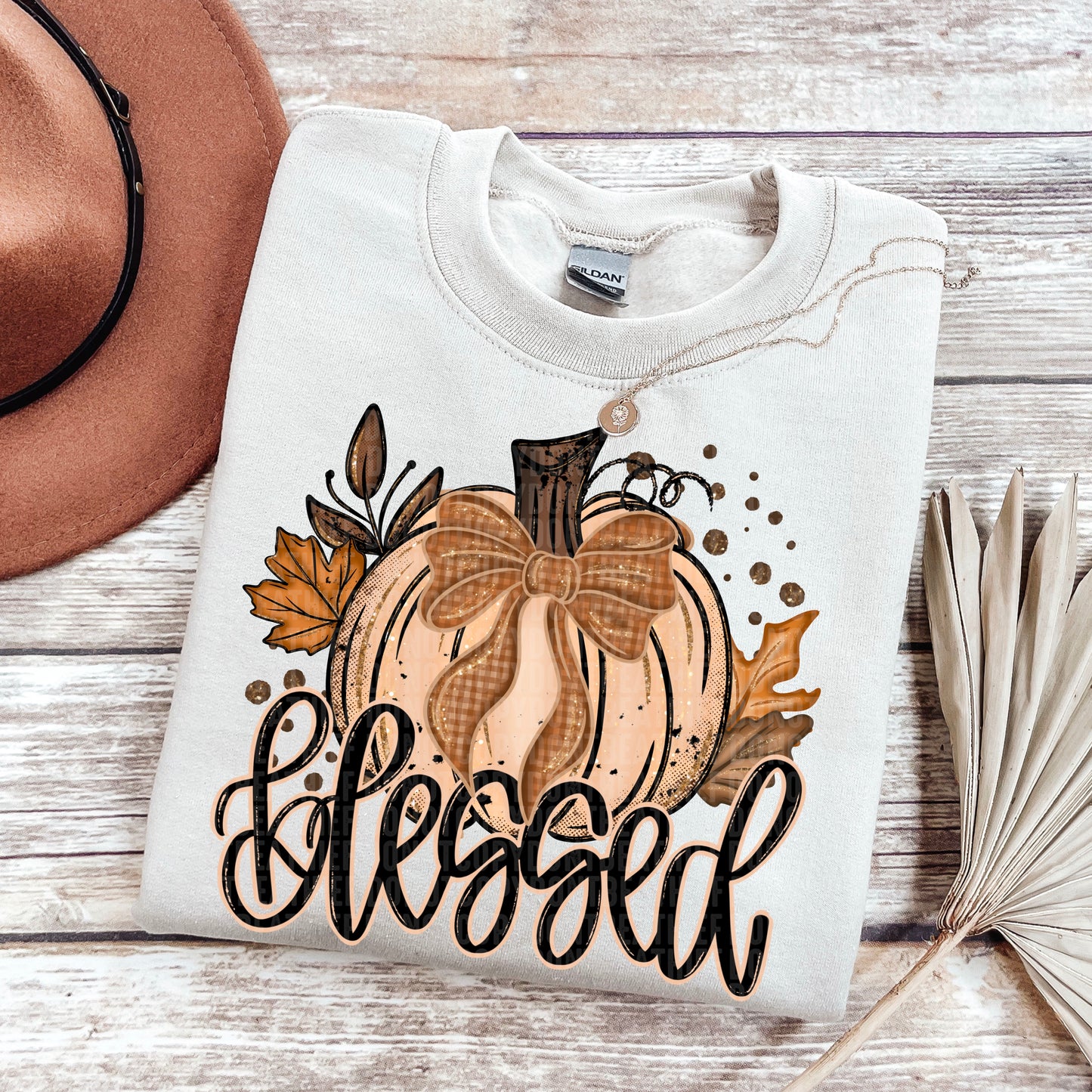 Blessed Fall Glitter Pumpkin