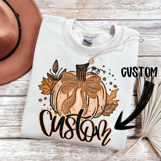 Fall Glitter Pumpkin; CUSTOM