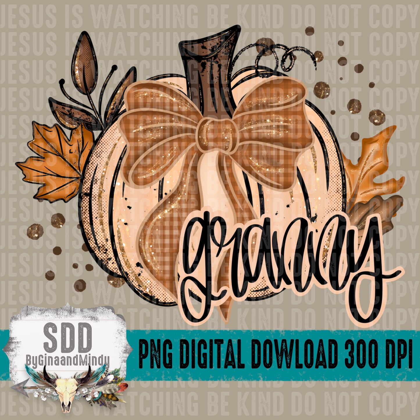 Fall Glitter Pumpkin; Granny