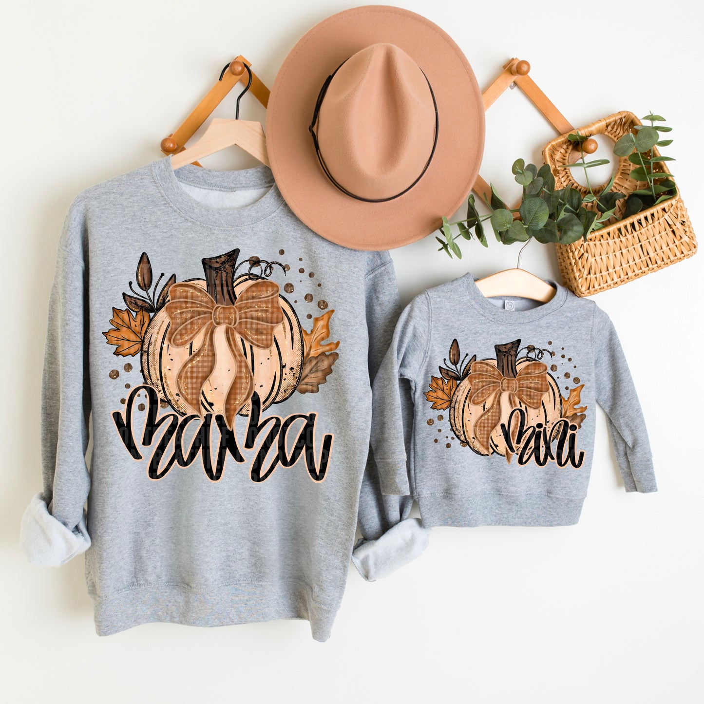 Fall Glitter Pumpkin; Mama & Mini Bundle