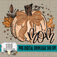 Fall Glitter Pumpkin; Mom