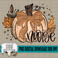 Fall Glitter Pumpkin; Nurse