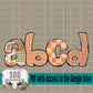 Fall Patches & Doodle Alpha (4 Set Uppercase & Lowercase, 0-9, + Special Characters)