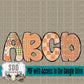 Fall Patches & Doodle Alpha (4 Set Uppercase & Lowercase, 0-9, + Special Characters)