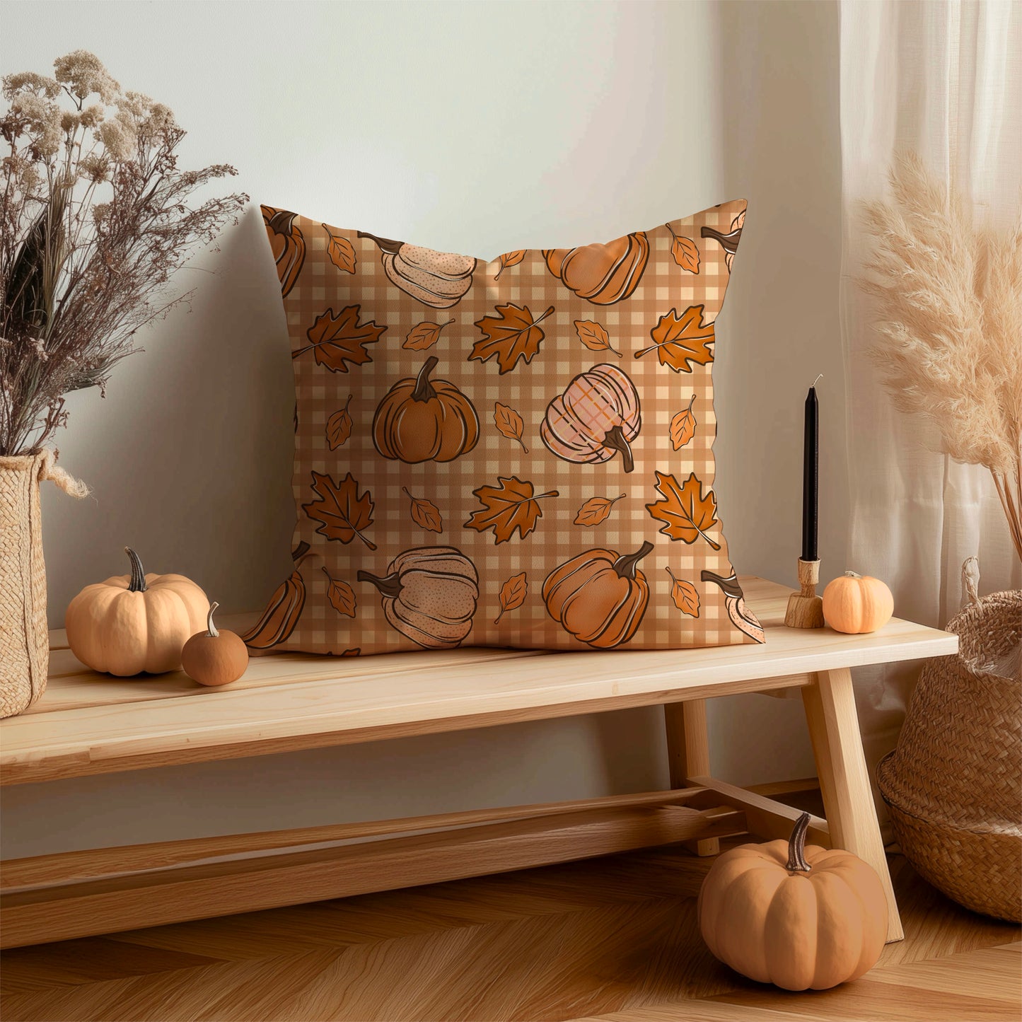 Fall Pumpkin Plaid Seamless Bundle