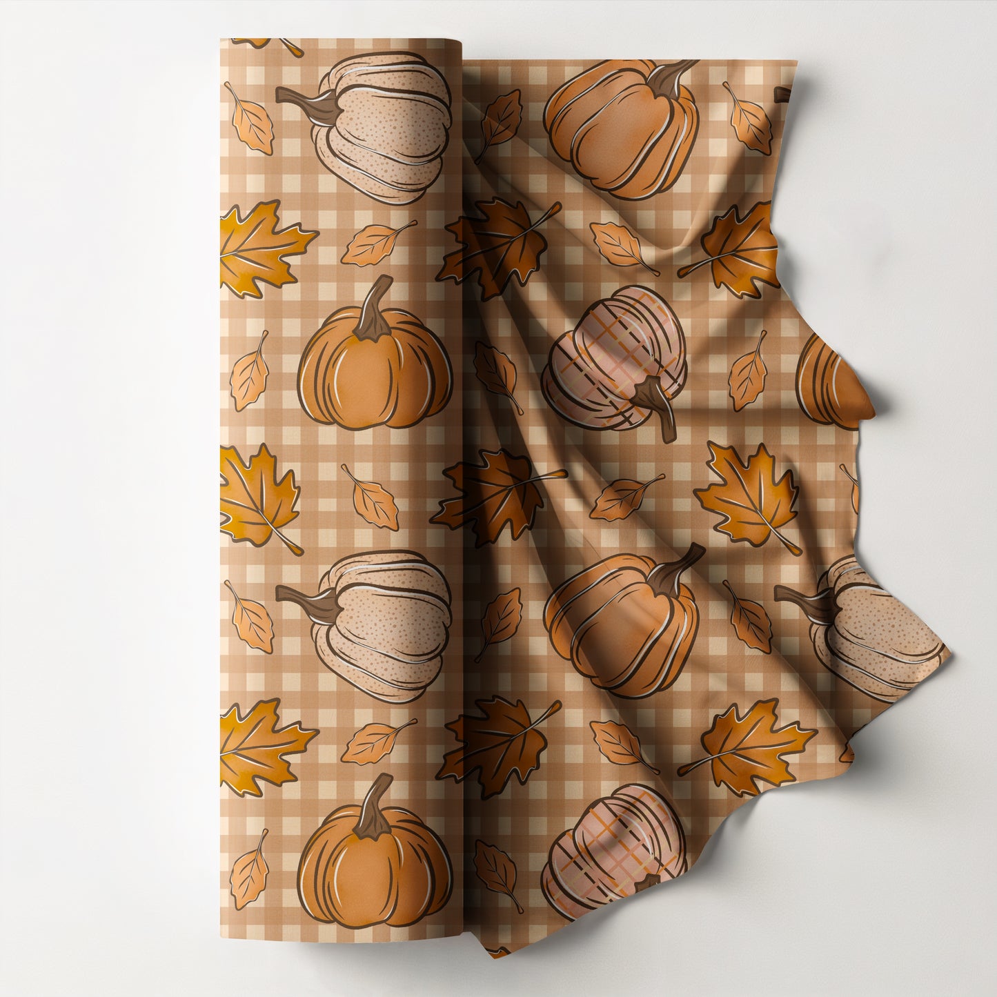 Fall Pumpkin Plaid Seamless Bundle