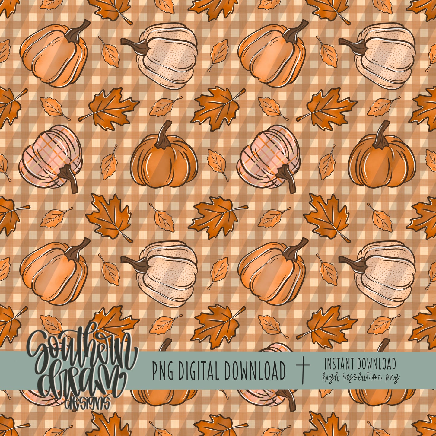 Fall Pumpkin Plaid Seamless Bundle