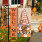 Fall Welcome Gnome Garden Flag