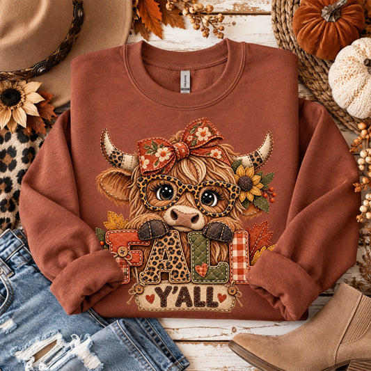 Fall Y'all Highland Cow