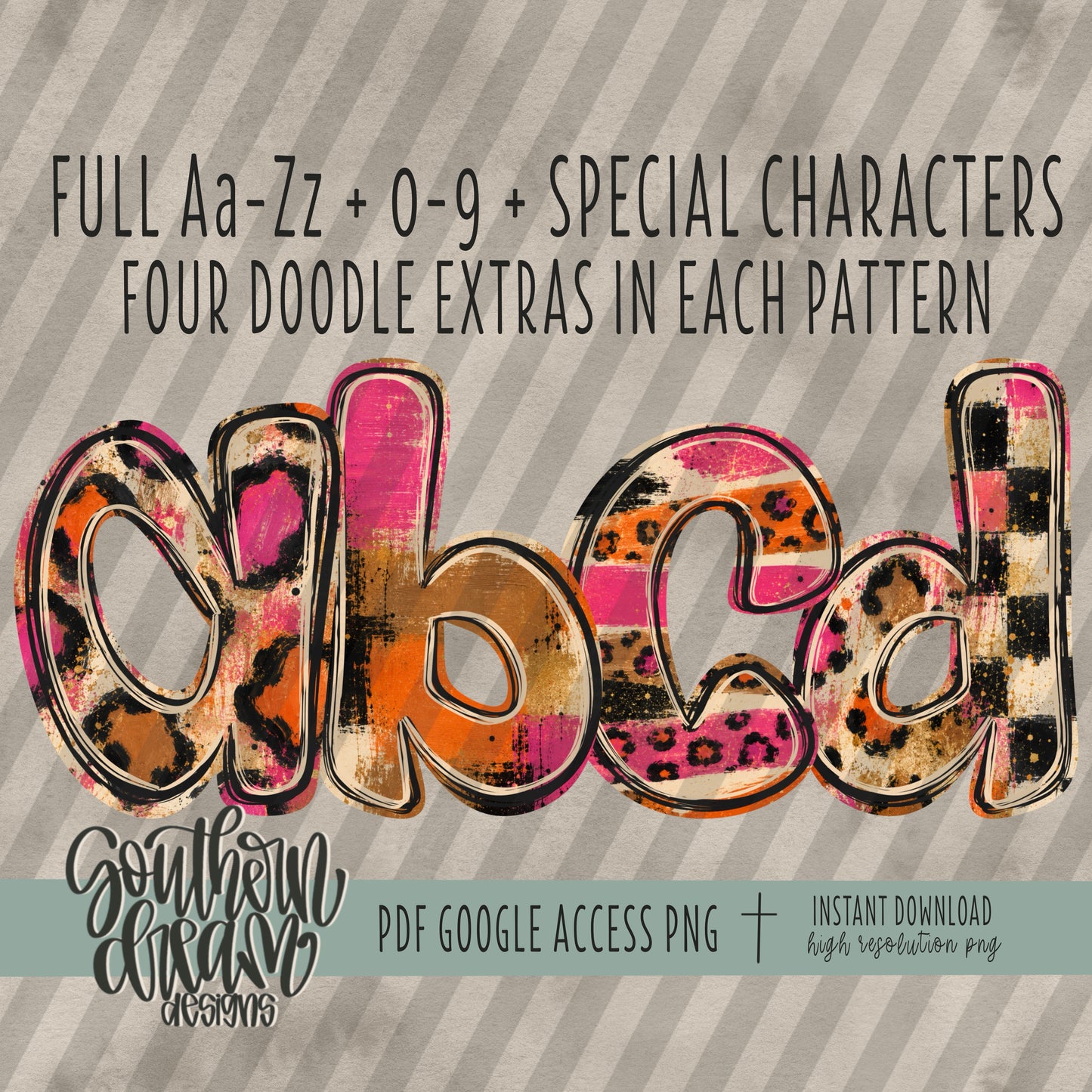 Fall in Love with Fall Leopard Alpha (4 Sets Aa-Zz, 0-9, Special Characters, Special Shapes)