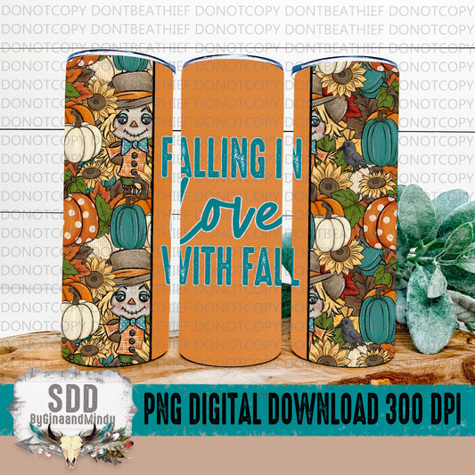 Falling in Love with Fall 20oz Digital Tumbler