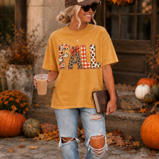 Faux Fall Quilted Embroidery