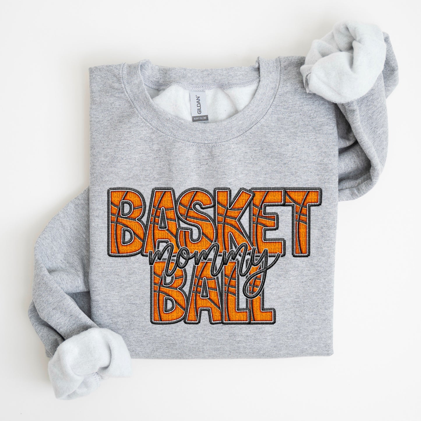 Faux Embroidery Basketball; Mommy