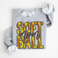 Faux Embroidery Softball; Mom