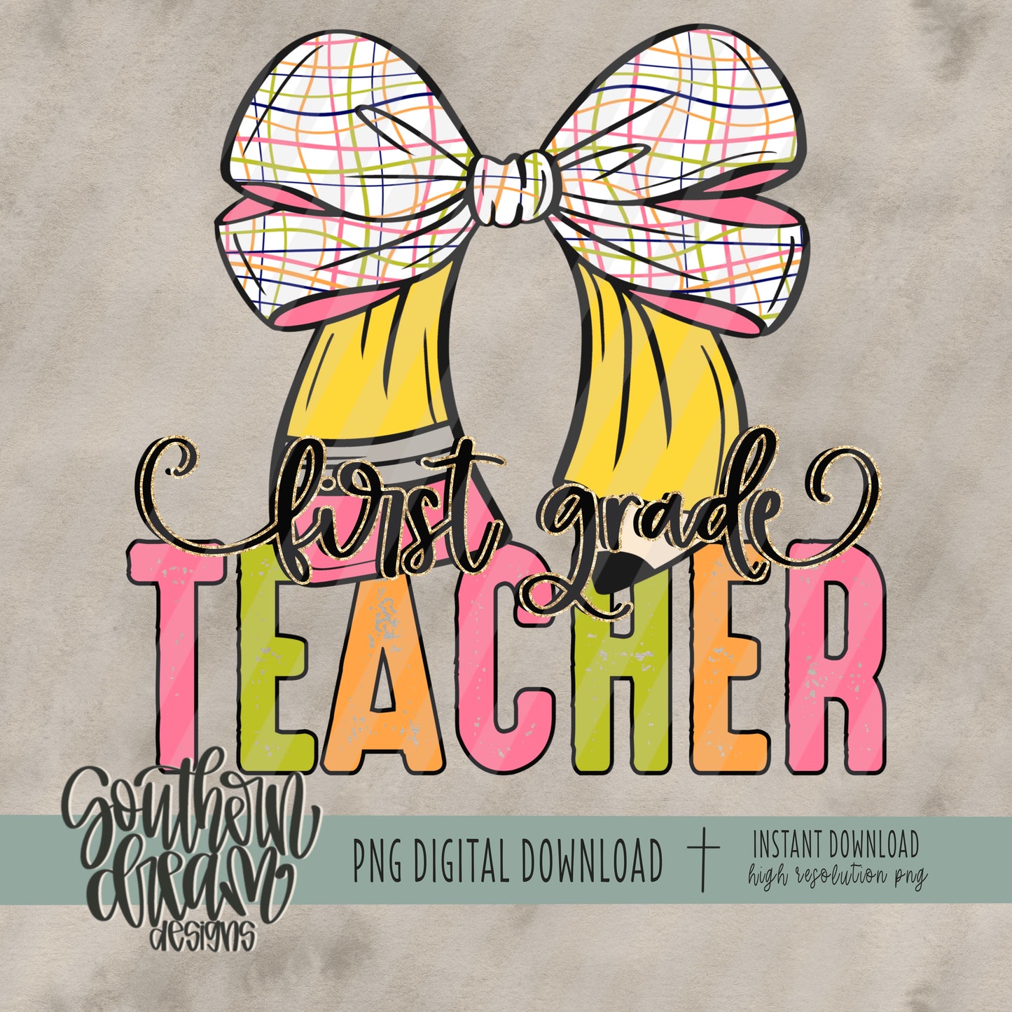 First Grade Teacher Bow