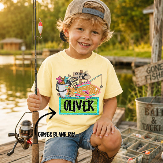 Fishing Boy Name Plate-DIY (Font Used is Watermelon Sugar)