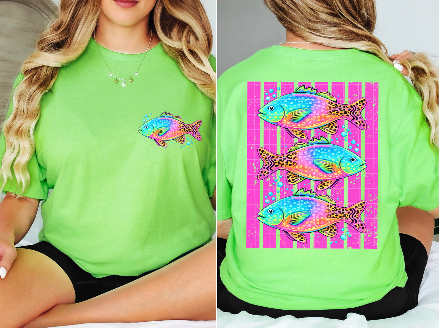 Neon Fishy Bundle (Pocket and Back Design)