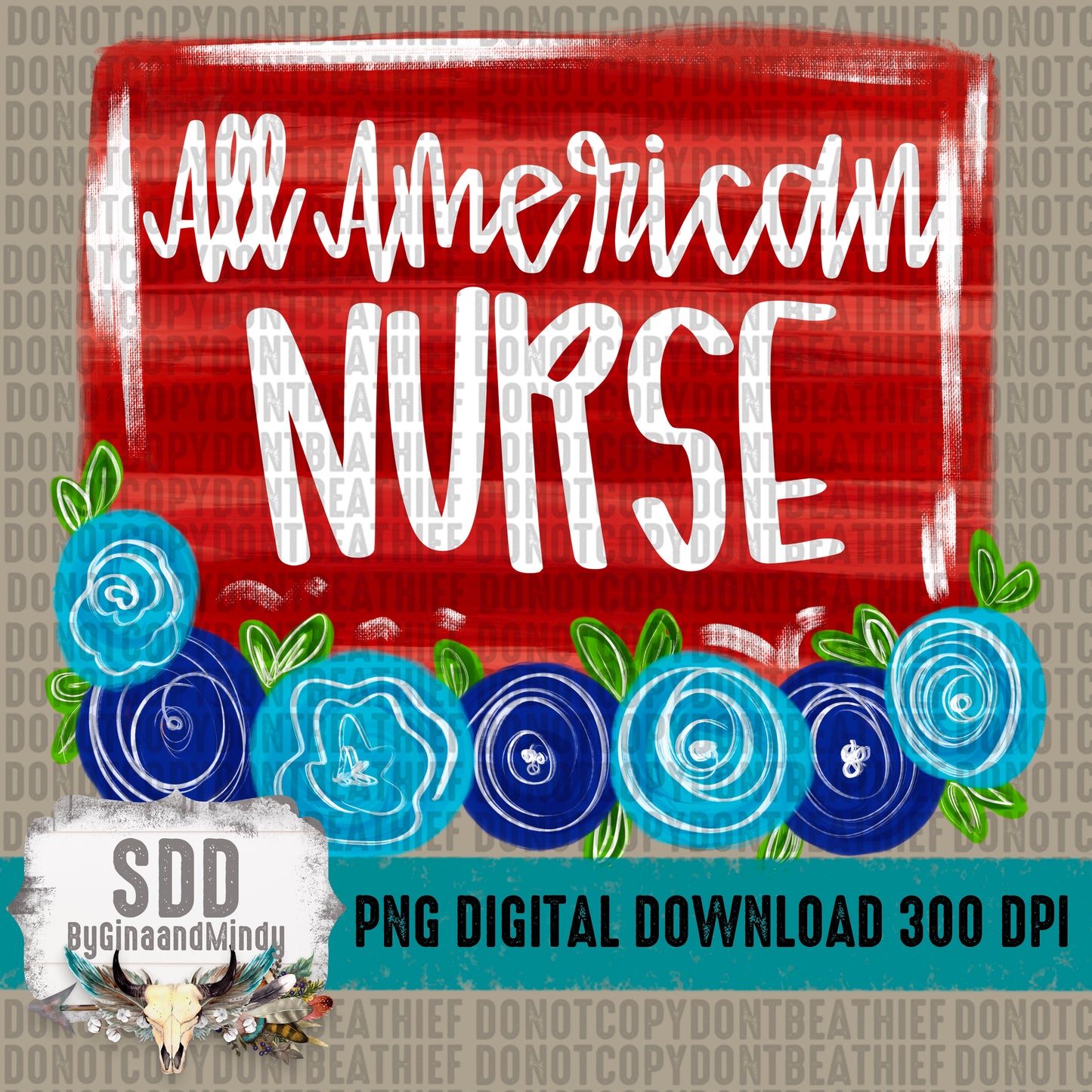 Floral All American Nurse