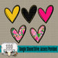 Floral Hearts Doodle Letters (Uppercase, Lowercase, 0-9 Special Characters)