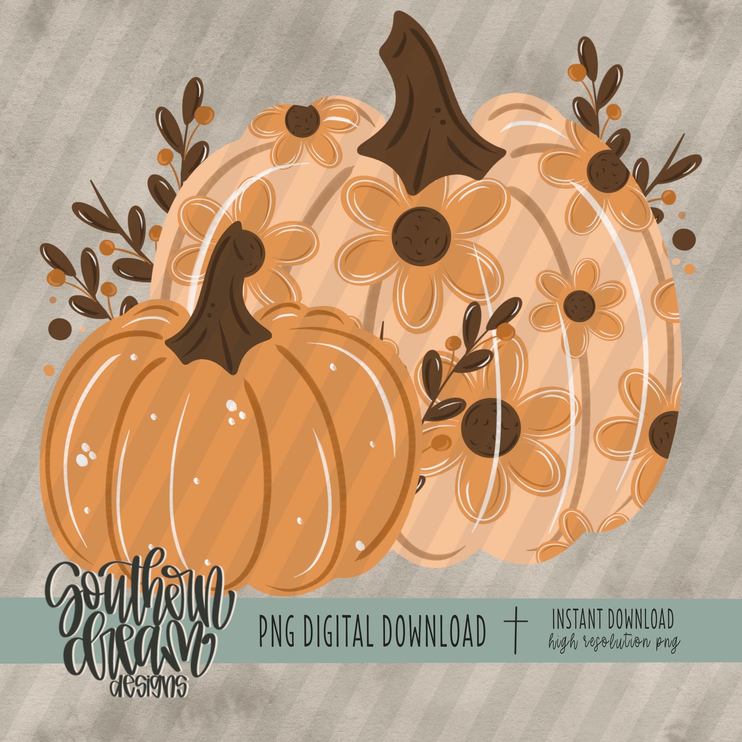 Fall Floral Pumpkin
